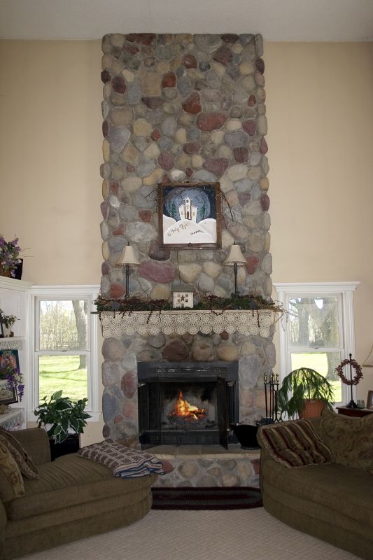 Interior Masonry Fireplace